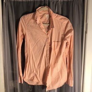 Peach Checkered Blouse